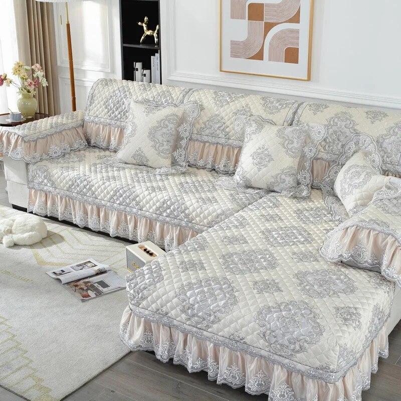 Универсальный жаккардовый чехол на диван, для всех сезонов, нескользящий, полностью закрывающий, ткань, европейская подушка для дивана