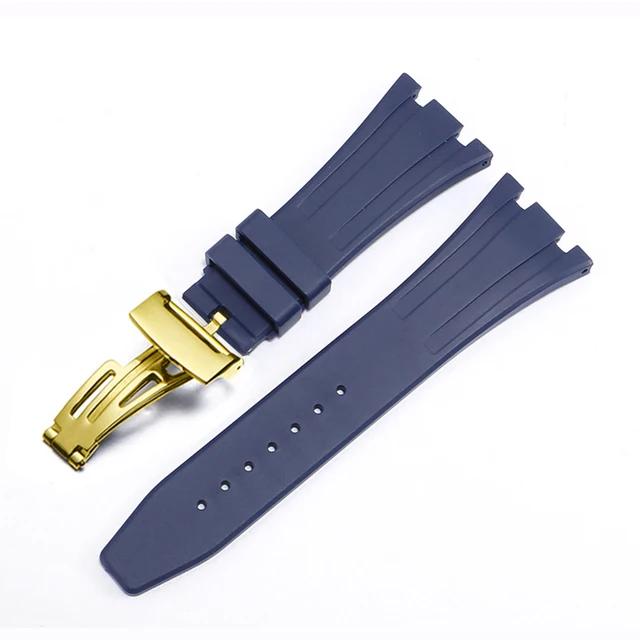 Silicone Watch Band for AP Aibi 15400 Royal Oak Series Waterproof Rubber Watch Straps Men Bracelet Accessories 26mm 27mm 28mm