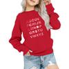 Kids' Fashion Loose-Fit Casual Long-Sleeve Christmas Print Oversized Crewneck Sweatshirt