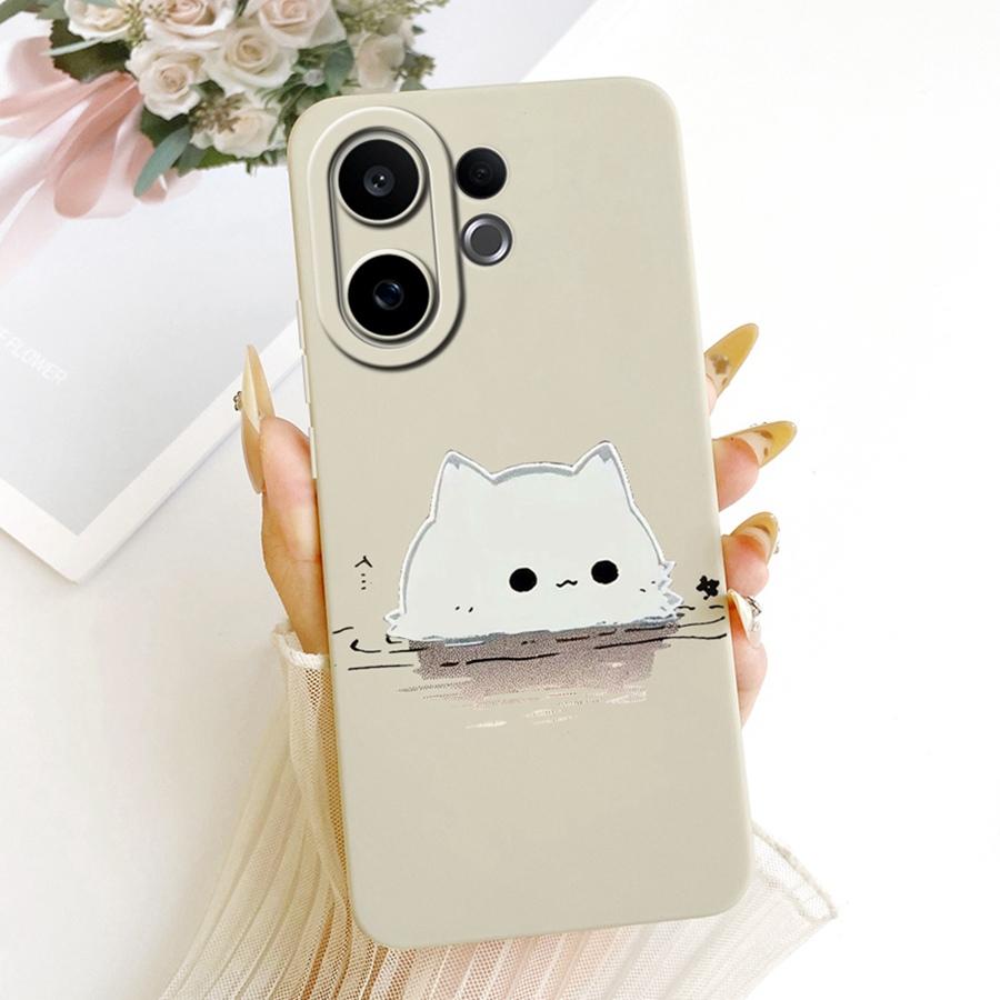 Для Vivo V60 Lite v 60 5G Чехол Кролик Расписной Чехол Мягкий Силикон Матовый Чехол для Телефона Для VivoV60 V 60Lite 4G 5G Чехол животное Capa