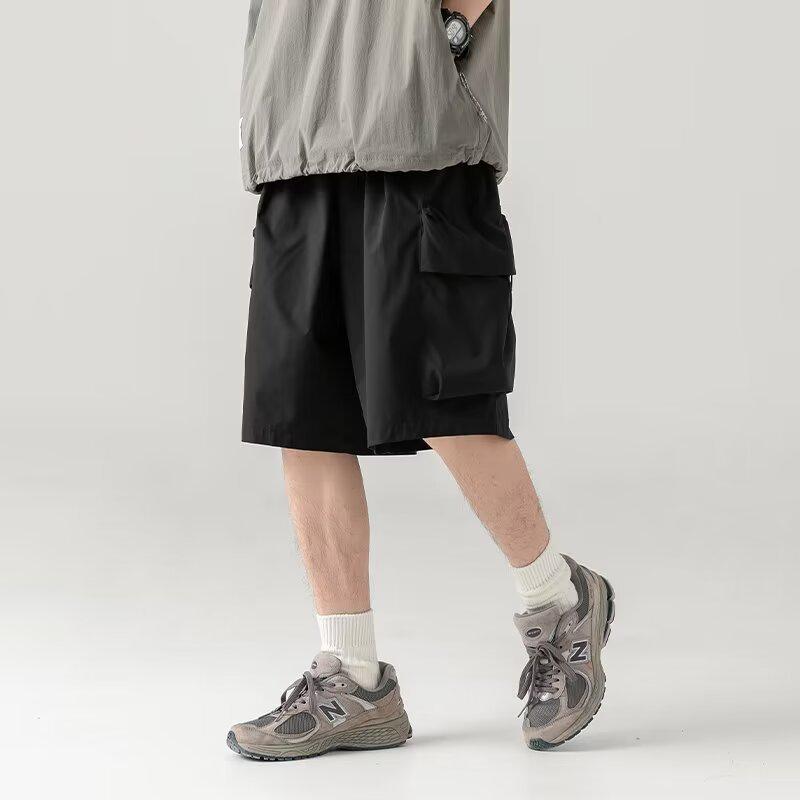 Мужские шорты для работы на открытом воздухе в японском стиле - модные свободные летние повседневные с большими карманами