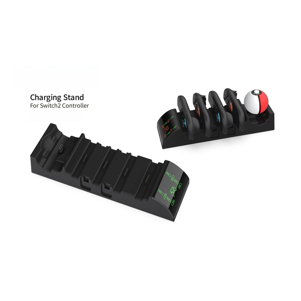 Многофункциональная зарядная станция для Switch 2/Switch/Switch OLED, Зарядка для Joy-Cons, Pro Controller и Poke Ball Plus