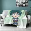 Custom Name,My Hero Academia Printed Flannel Blanket, soft throw for bedroom sofa, washable, Christmas present, great gift.