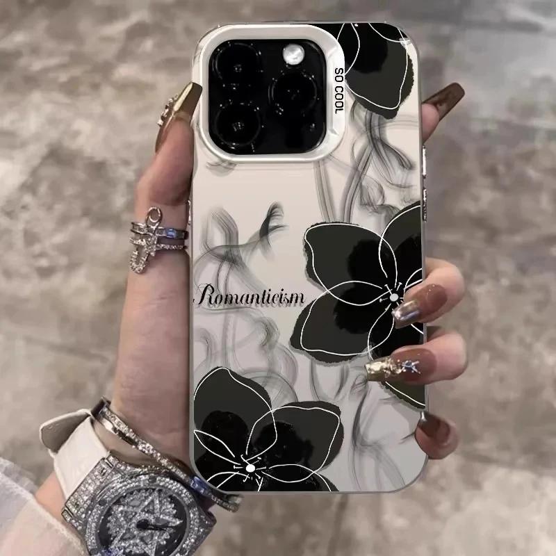 Роскошный Чехол для Телефона с Цветочным Узором, Ударопрочный, Для iPhone 15 14 13 12 11 Pro Max 7 8 Plus XS XR X, Цвета Конфет, Цветочная Задняя Крышка