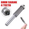1PC 8mm Shank 4 Teeth Extra Long Flush Trim Router Bit Bearing Woodworking Milling Cutter