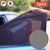 2PCS Car Sunshade Curtains Universal Side Window Shades SUV Curtains Protection Repellent Mosquito Mesh Net Sunshade Accessories