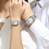CHENXI Couple's Watches Quartz Watches Elegant Women's Square-Case Stainless Steel Watches Stylish Men's Wristwatches reloj