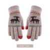 Winter Cycling Cold-Proof Warm Plush Gloves for Female Students, Touchscreen Deer-Pattern Gloves for Driving in Winter, Fingerless