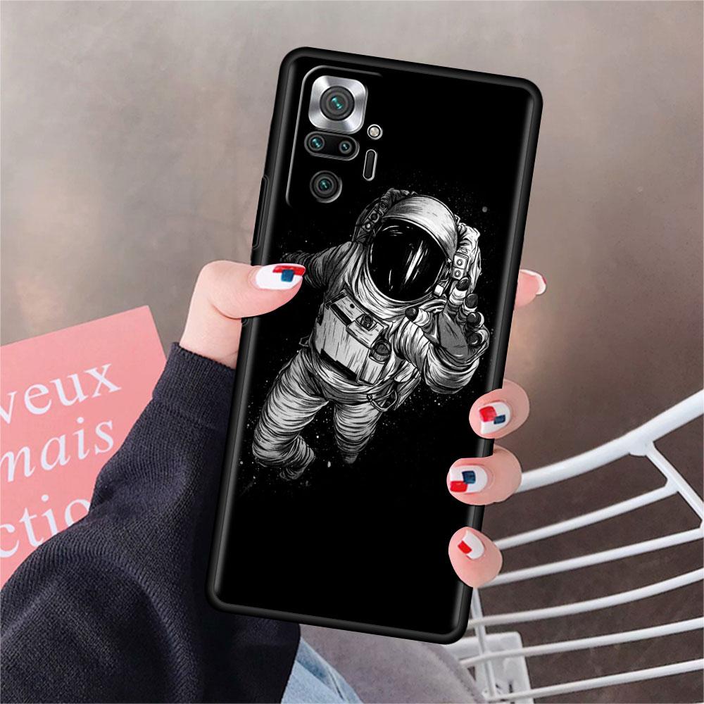 Мягкий чехол для телефона Xiaomi Redmi Note 10 9 11 Pro 10S 9S K40 8 9A 9C 9T 7 10C 8T, силиконовый чехол с изображением Вселенной, крутой астронавт