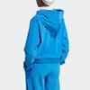 adidas Толстовка на молнии с логотипом Originals и кулиской, женские топы синего цвета IB2046