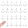 50 шт. 304 Нержавеющая сталь Подвески Лазерная резка Якорь с сердцем Цвет нержавеющей стали 15x11x1 мм Отверстие: 1.2mm