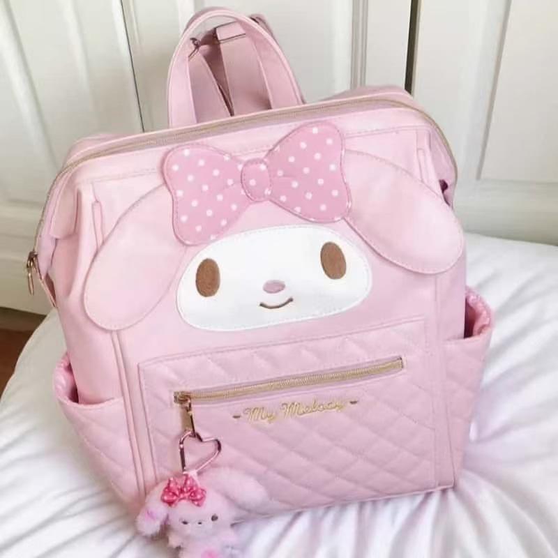 Рюкзак My Melody в стиле Лолита - Милый японский стиль, Сумка-портфель с бантом и книжная сумка большой вместимости, Дизайн «два в одном»