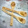 Halloween Witch Hat Engraved Bamboo Spoon