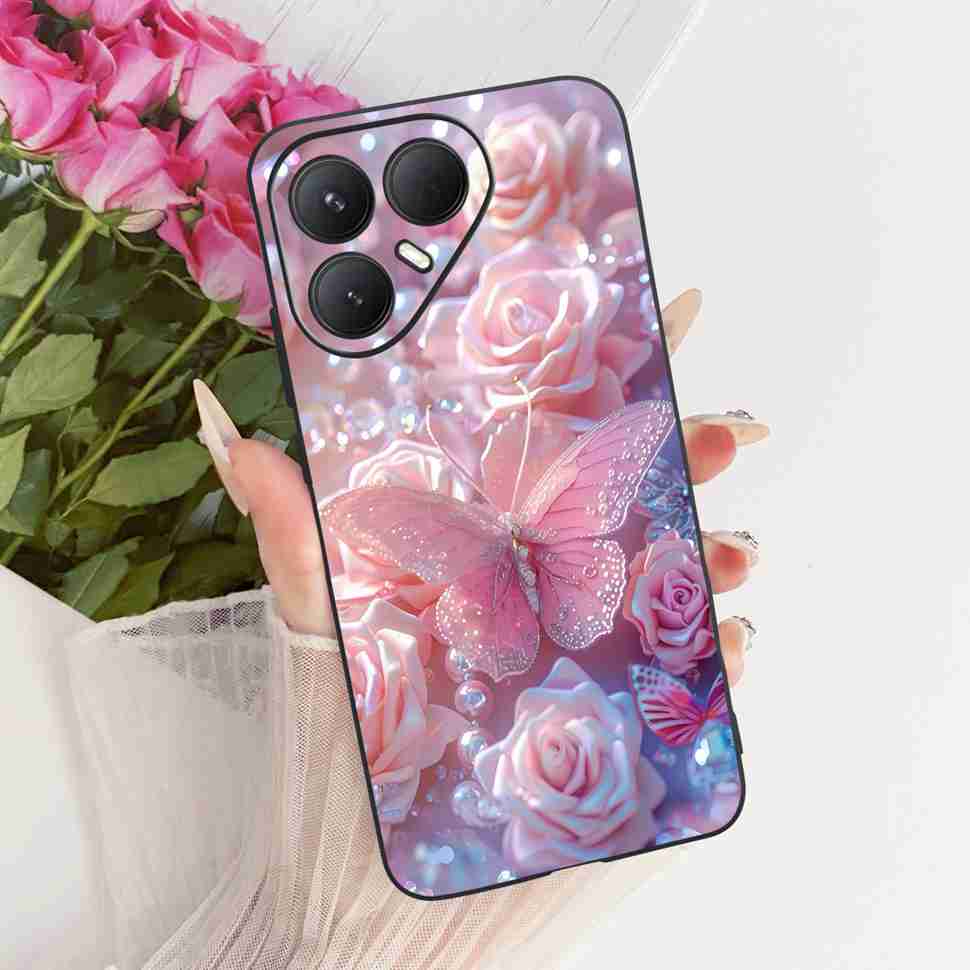 Чехол для Tecno Pova 7 Ultra 5G LJ9 Мультяшный Кот Тигр Силиконовый ТПУ Черная Крышка Для Tecno Pova 7Ultra 5G 6.67" Чехлы Для Телефона Fundas