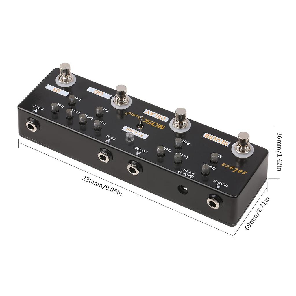Sunydog MOSKY 1-in-1 Multi-Effect Pedal for Guitar and Electric Instruments SOL9185 Combined Effects