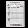 Fire Safety Equipment Inspection Card Set