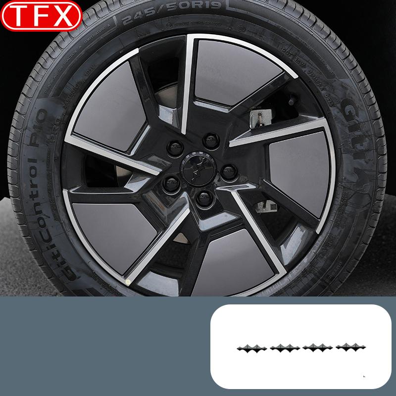 For BYD Leopard Titanium 3 2025 Car Black Warrior Sticker Front & Rear Blackened Wheel Hub Cover Auto Accessories