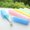 4pcs Color Random Portable Travel Toothbrush Box Trip Breathable Anti-bacterial Protective Toothbrush Storage Container Case