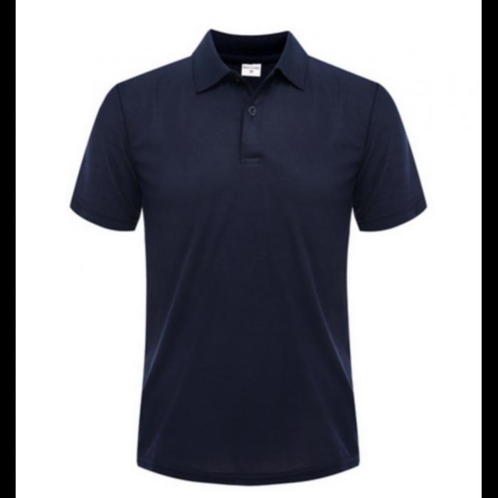 Men's Short-sleeved Polo Shirt ( Set of 3 ) Navy Blue - - Blue