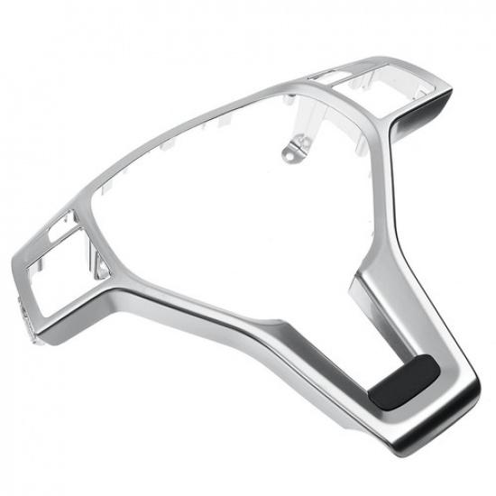 AMG Style Steering Wheel Trim Cover For 2012-2014 Benz W176 W204 W212 Silver 1Pc