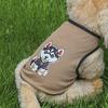 Dog Vest Round Neck Summer Breathable Pet T-shirt Cute Cartoon Animal Print Cat Pullover Pet Fashion Clothes