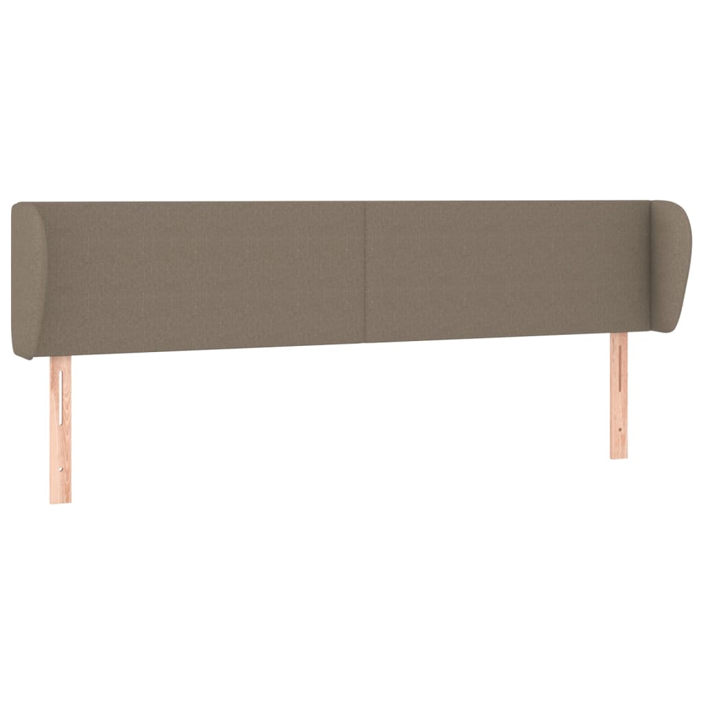 vidaXL Kopfteil mit Ohren Taupe 203x23x78/88 cm Stoff