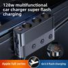 Трансграничное автомобильное зарядное устройство: Многофункциональный адаптер прикуривателя мощностью 127 Вт с интерфейсом USB3.0 и PD