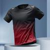 Мужской быстросохнущий спортивный комплект Ice Silk: Дышащий, Свободный, Короткорукавный Костюм для Бега/Фитнеса на Лето.