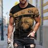 New Summer Men's Fashion T-shirt Personality Puppy Printed Men's T-shirt Top