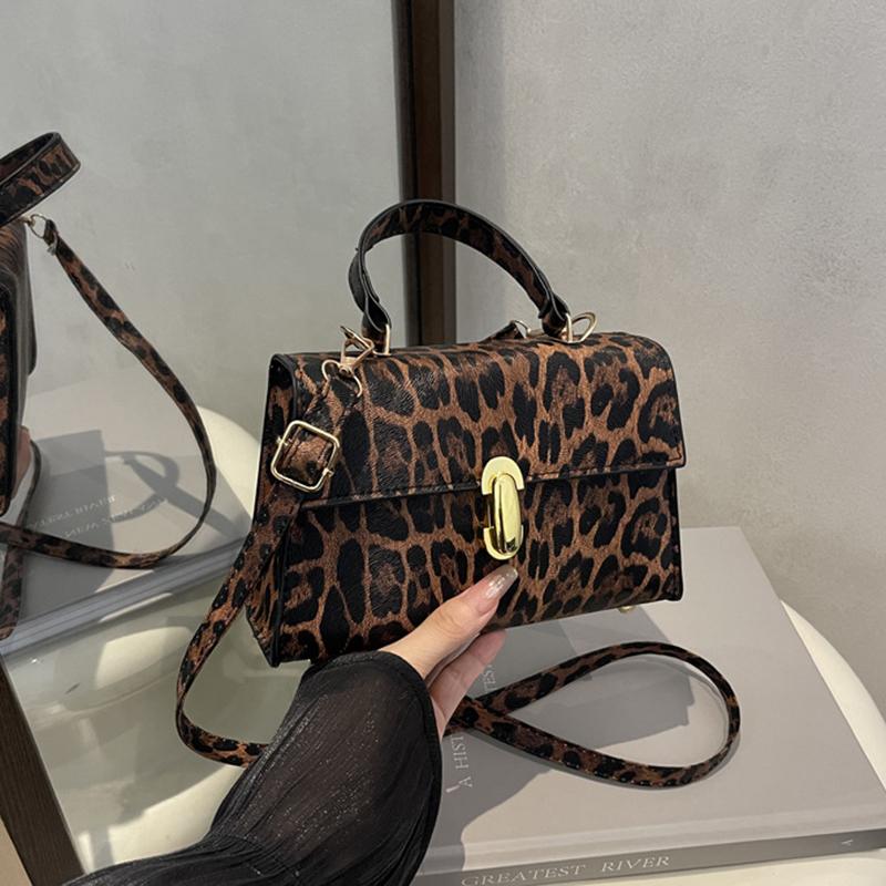 Винтажные сумки через плечо с леопардовым принтом Маленькие crossbody сумки из ПУ кожи для женщин Фирменные сумки