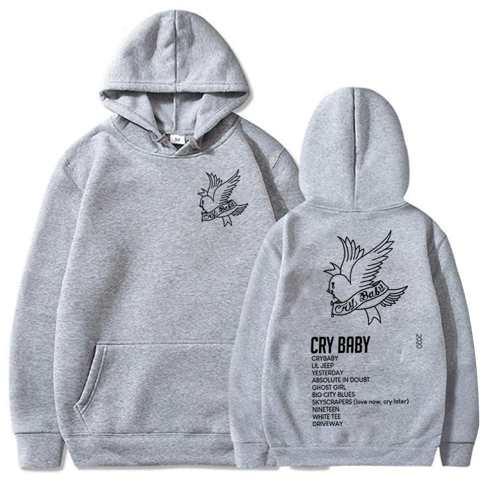 Lil Peep Crybaby Hoodie Lil Peep Music Albums Hoodie Lil Peep Merch Gift for Lil Peep Fan Pullover Tops Streetwear Unisex