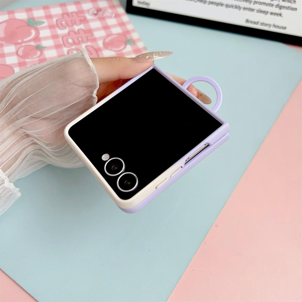 Для Samsung Galaxy Z Flip7 5G Чехол Скин Тактильный Силиконовый Кольцо ПК ТПУ Чехол для телефона с Мультяшной Наклейкой Такса