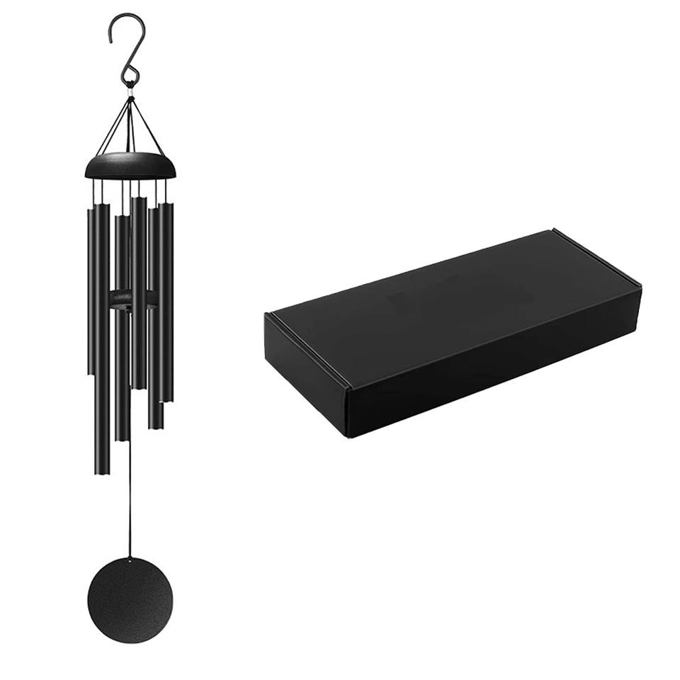 New Metal Windchime Aluminum Windbell Wind Chimes 6 Rods Chimes Home Decoration Craft Outdoor Garden Patio Notes Zen Meditation