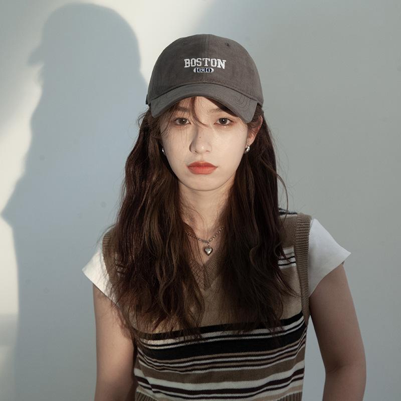 Peaked Cap Men'S And Women'S Wide Brim Big Head Circumference Sun Protection Visor Embroidery Versatile Face Small Baseball Cap