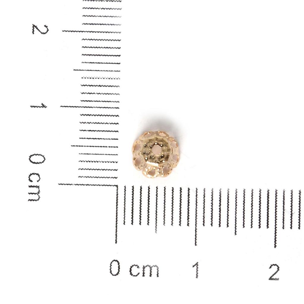 Mix Color Metal Flower Petal End Spacer Hallow Beads Caps Charms Bead Cups For Jewelry Necklace Making Supplie