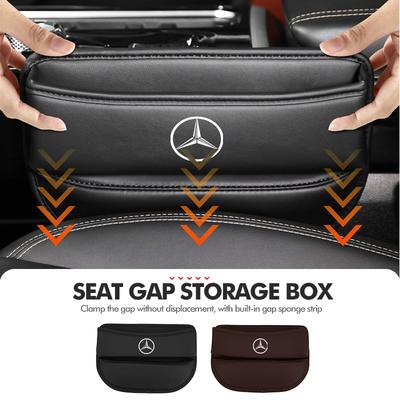 AABCR1 Для сиденья автомобиля Benz Органайзер в щель Сиденья Кожаный карман для хранения Ключи Карточка Держатель для телефона Аксессуары Эксклюзив AMG W204 W222 W205 W203
