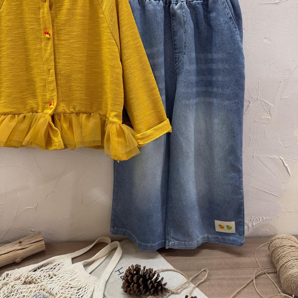 Корейский комплект для девочек: Кардиган и Джинсы (двухпредметный)