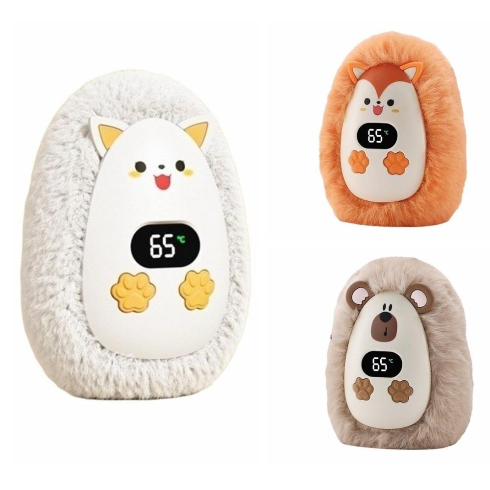 Digital Display Plush Hand Warmer Adjustable 3 Temperature Pocket Heater Indoor Use