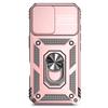 For iPhone 16 Case Ring Holder Kickstand Camshield PC+TPU Phone Cover