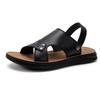 Модные мужские сандалии 2024 Лето Мода Мужские Пляжные Кожаные Сандалии Роскошные Сандалии Мужские Уличные Пляжные Повседневные Туфли Дешевые Мужские Сандалии