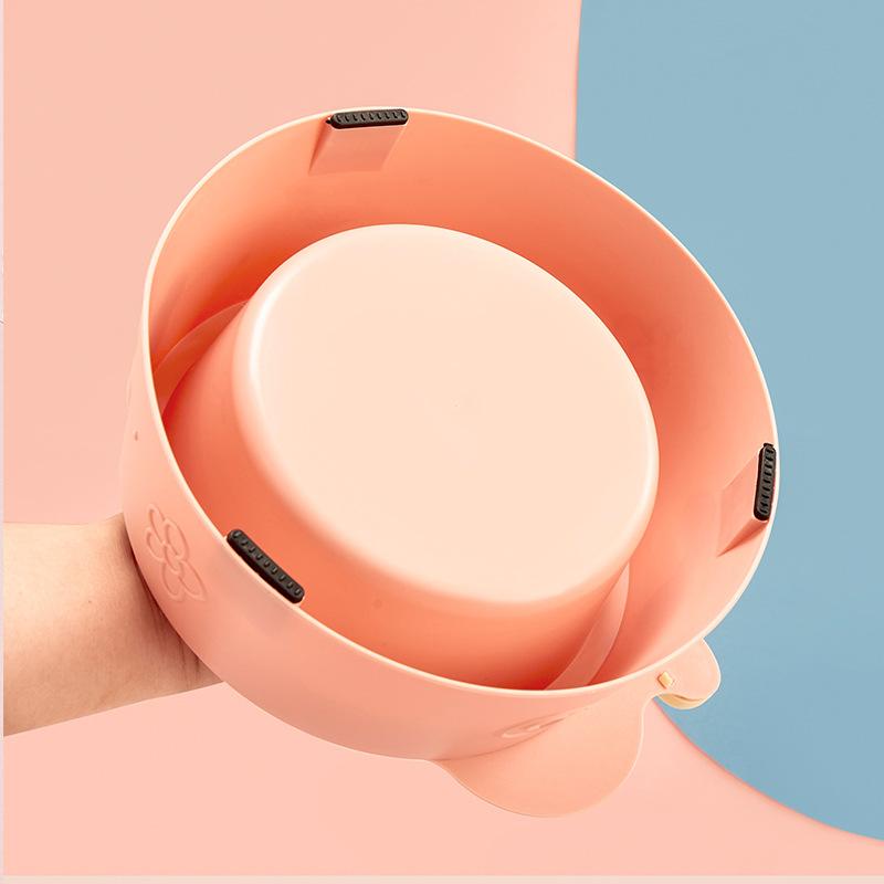 Миска для домашних животных, очень большая емкость, миска для собак, нескользящая, антиопрокидывающаяся, миска для кошек из нержавеющей стали, съемная пластиковая миска-бантик