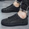 2025 Autumn New Men's Shoes Fashion Casual Shoes Personalized Rivets Trendy Shoes Spirit Guy Men's Board Shoes Youth Single Shoes