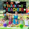Teacher Appreciation Week Backdrop Banner Thank You Teacher And Staff Background Decoration for Teachers' Day Classroom School Office Decor