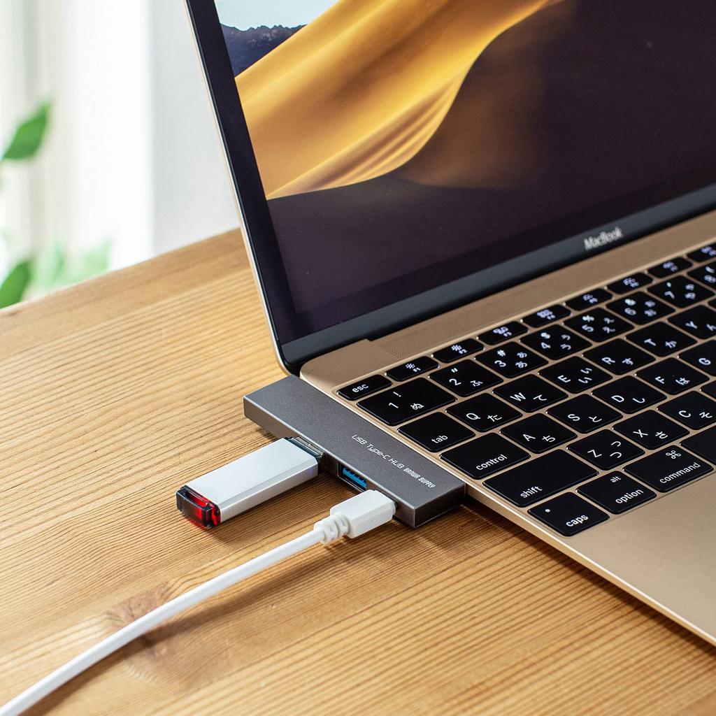 Sanwa Supply USB-хаб тонкий Серебристый Type-C 3 порта USB-3TCH22SN