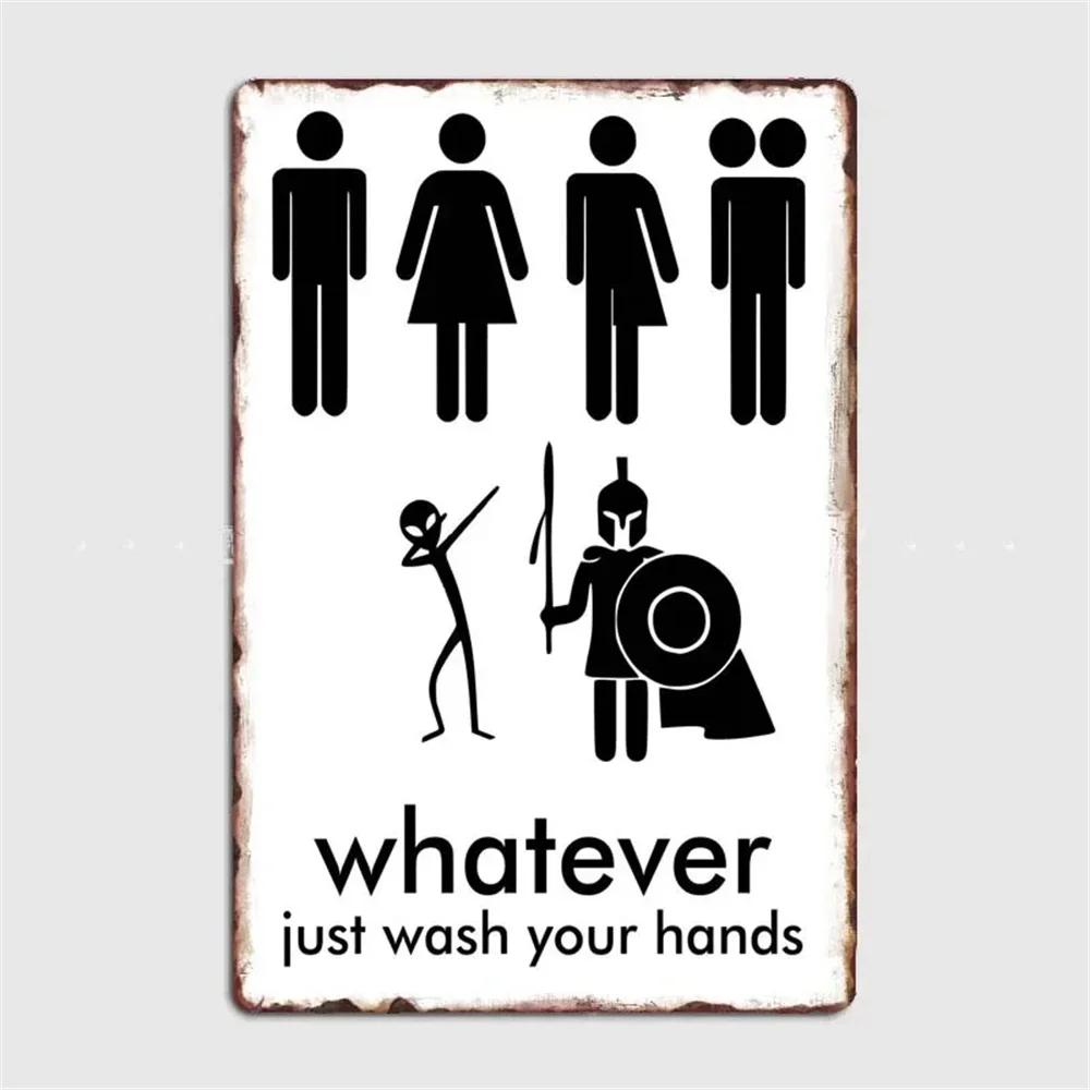 Funny Toilet Metal Painting Tin Sign Retro Picture Vintage Corrosion Plaque Board Man Cave Cafe Bar Cinema Bathroom Wall Deco