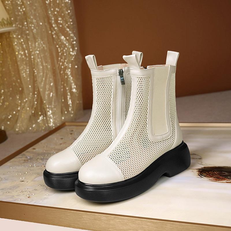 Женские летние ботинки, роскошные женские туфли на платформе до щиколотки, тренд 2024 года, удобные модные походные женские ботинки для активного отдыха