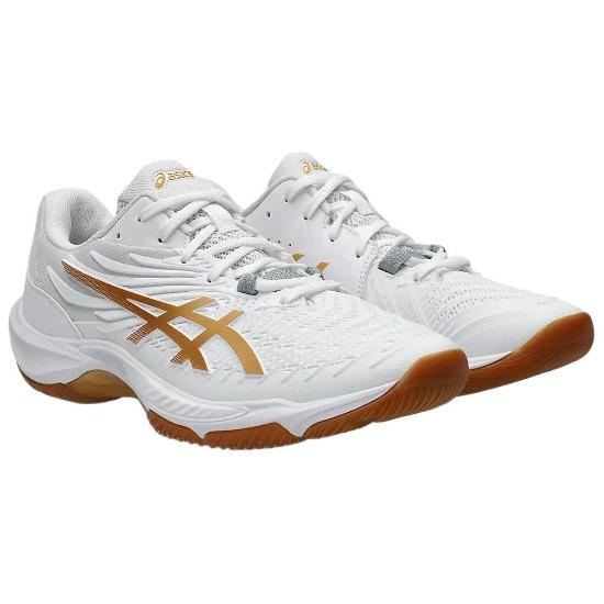 Asics Кроссовки для бадминтона Court Control FF 4 Удобная посадка Поддержка отскока Унисекс Белый Оранжевый 1071A125-100