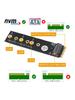 Новая версия М.2 (NGFF) Адаптер Key B+M to Key M для SSD с шиной PCIE, поддерживает тип 2242/2260/2280