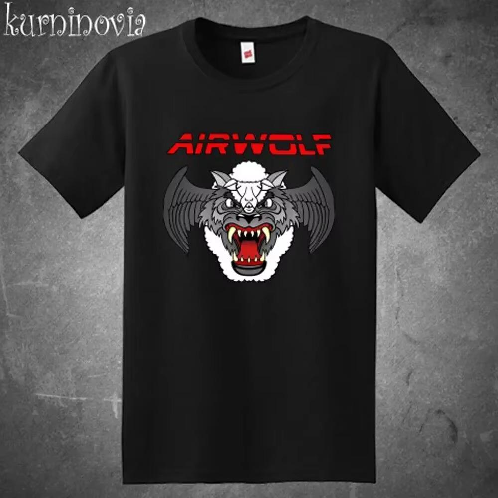 Футболка мужская черная в стиле ретро из сериала «Airwolf Action», размер от S до 5XL