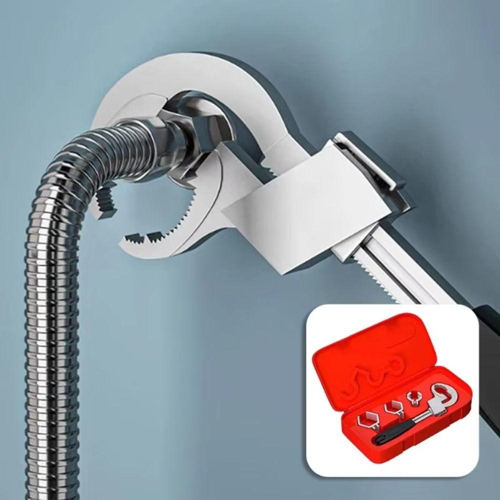 Универсальный регулируемый гаечный ключ с большим зевом Инструмент для ремонта сантехники Установка раковины
